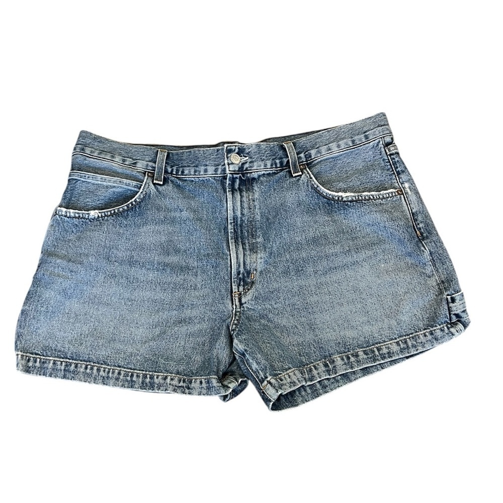 Agolde Light Blue Denim Jean Shorts